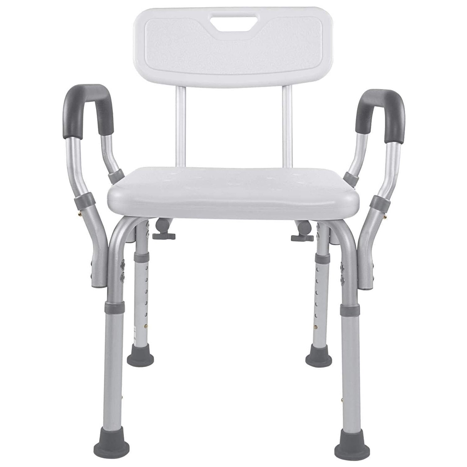 Shower Chair Bath Seat with Padded Arms, Removable Back and Adjustable Legs for Bathtub Safety and Supports Weight up to 350 lbs