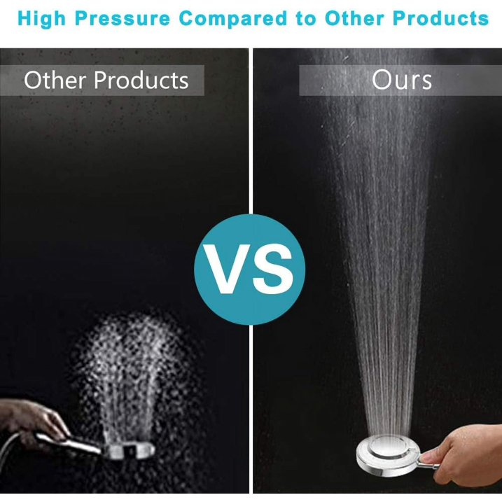 Shower Head with Hose Set 1.5M, Water Saving High Pressure Shower Head, Universal Handheld Shower Head for Low Water Pressure with 3 Sprays Settings.