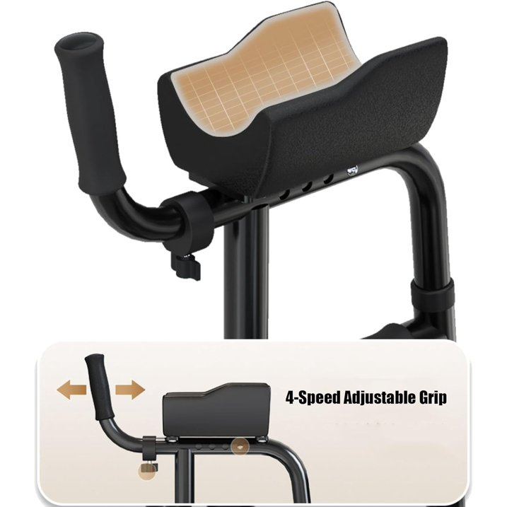 Folding Walking Frame with Wheels and Seat,Stand-Assist Walking Aids, Folding Standard Walker Wheeled Walker Rollator with Wheels
