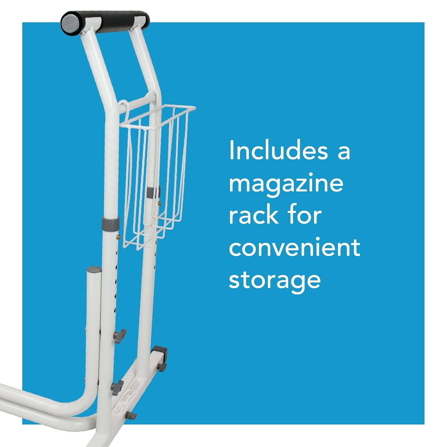 Toilet Safety Rails for Seniors, Adjustable Toilet Safety Frame and Toilet Rails with Handles for Elderly and Disabled, Stand Alone Toilet Safety Rails for Bathroom Stability