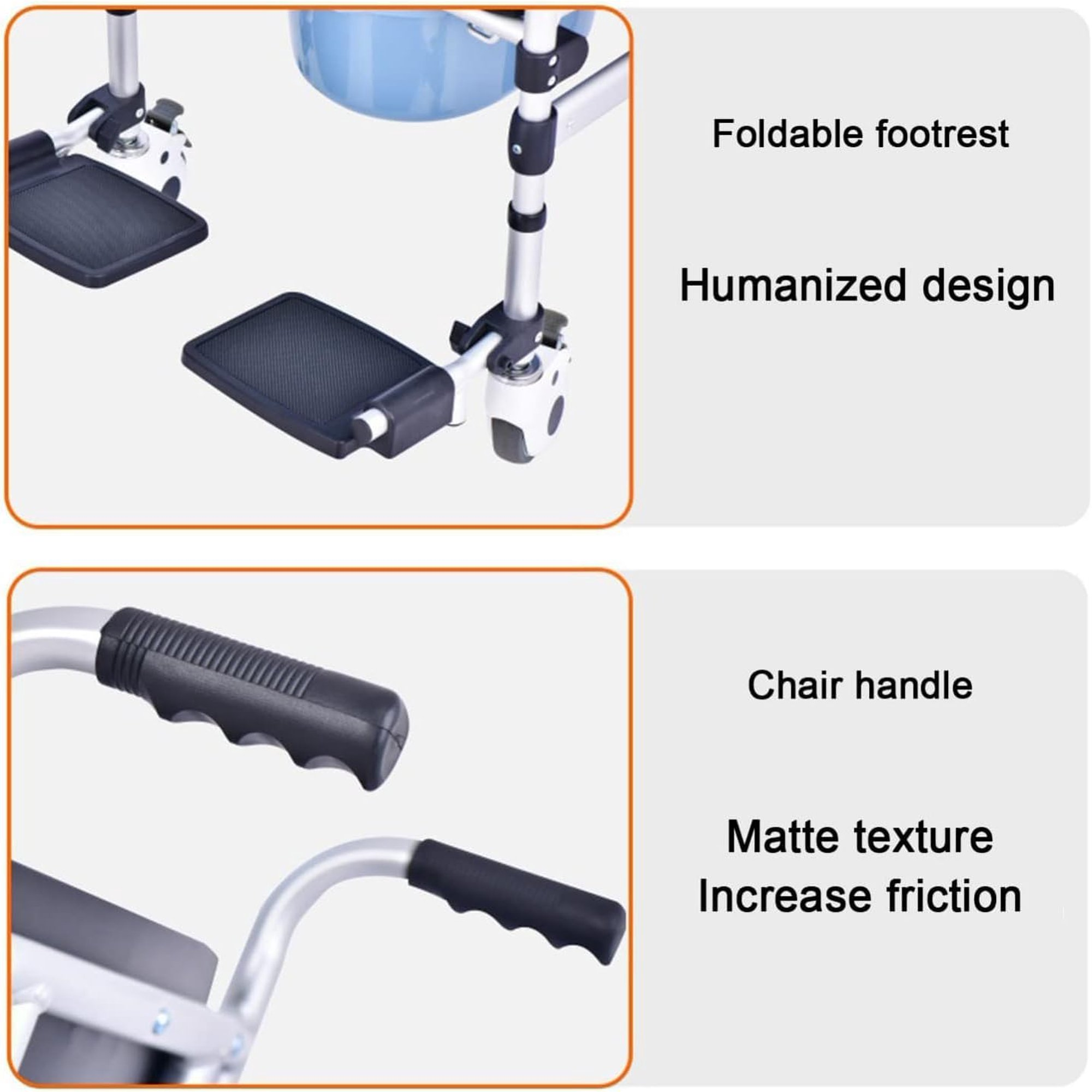 Specific Toilet Seat Mobile Folding Disabled Patient Indoor Wheelchair Shower Bathroom Chair