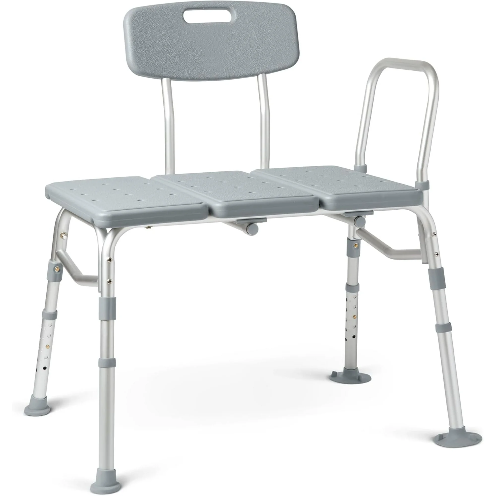 Transfer Bench for Bathtubs and Showers, Adjustable Shower Bench and Bath Seat for Seniors and Adults, Slip-Resistant Feet, Heavy-Duty 400 lb. Weight Capacity, Tool-Free Assembly