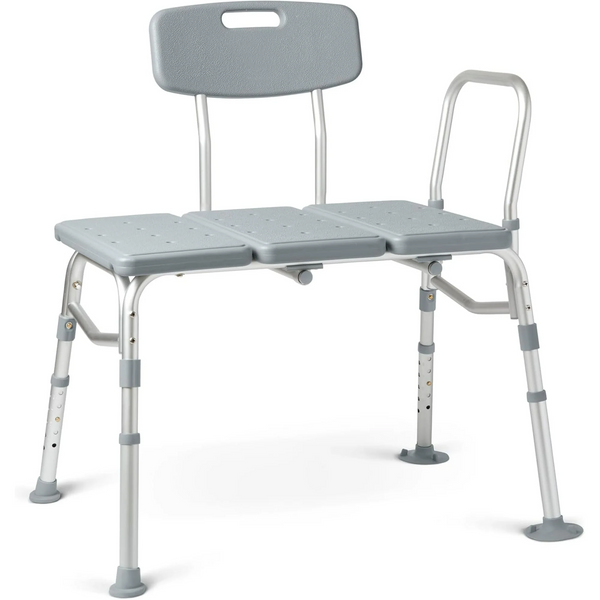 Transfer Bench for Bathtubs and Showers, Adjustable Shower Bench and Bath Seat for Seniors and Adults, Slip-Resistant Feet, Heavy-Duty 400 lb. Weight Capacity, Tool-Free Assembly