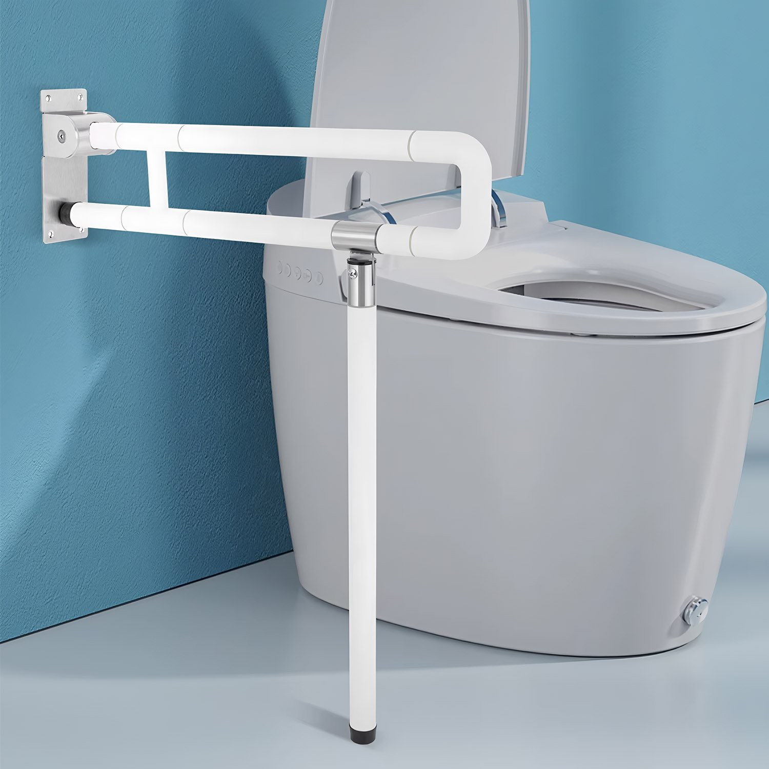 Toilet Grab Bar 23.6 Inch Foldable Stainless for Seniors Elderly Handicap Bathroom