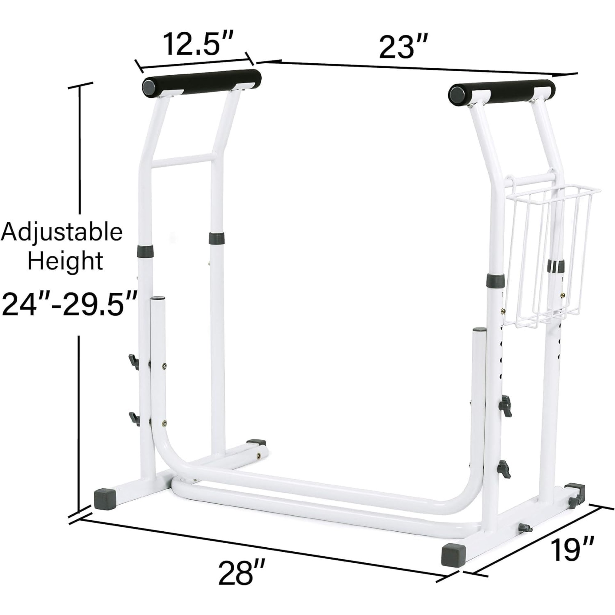 Bathroom Height Adjustable Height Toilet Rail Grab Bar and Commode Safety Frame Handle