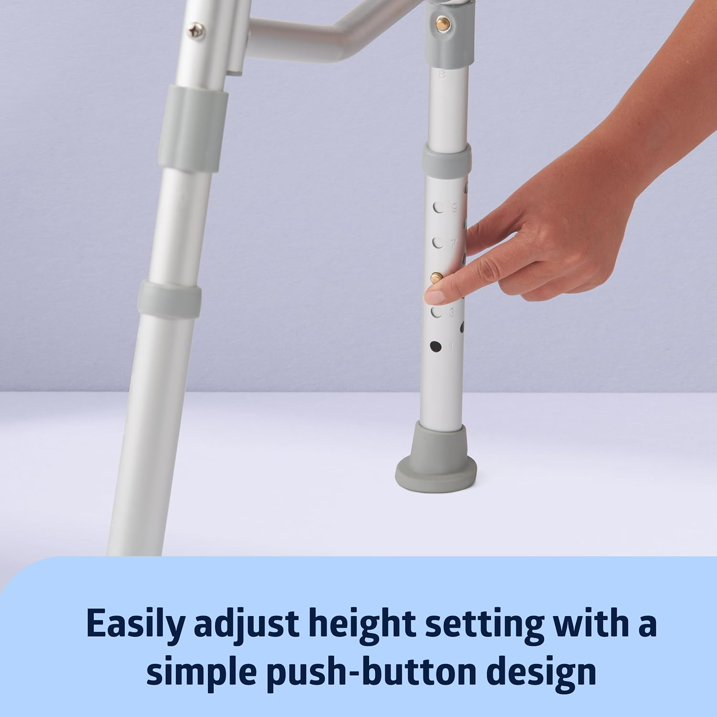 Transfer Bench for Bathtubs and Showers, Adjustable Shower Bench and Bath Seat for Seniors and Adults, Slip-Resistant Feet, Heavy-Duty 400 lb. Weight Capacity, Tool-Free Assembly
