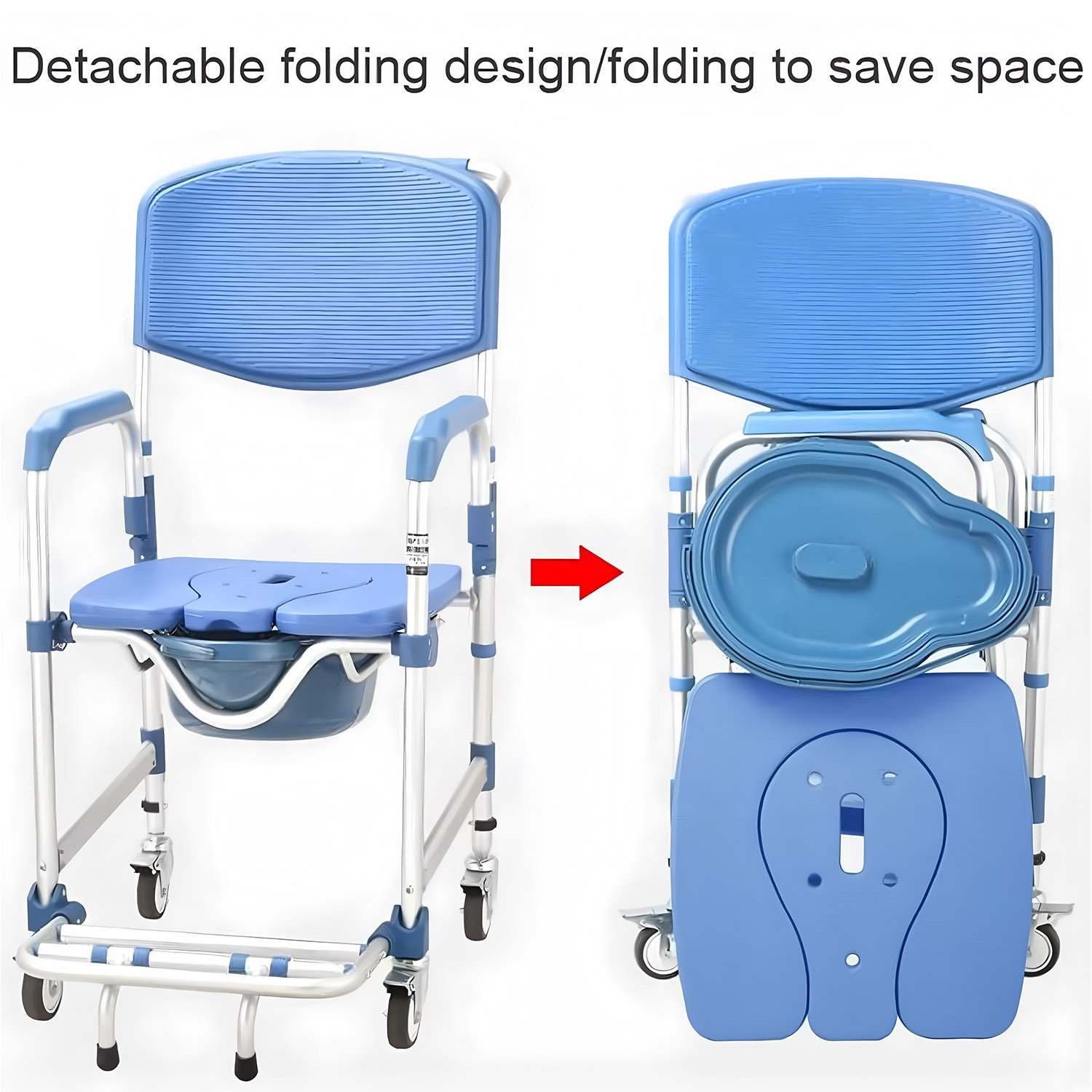 Elderly Chair Senior Chairs Bedside Commode Toilet Chair Senior Chairs Foldable Durable