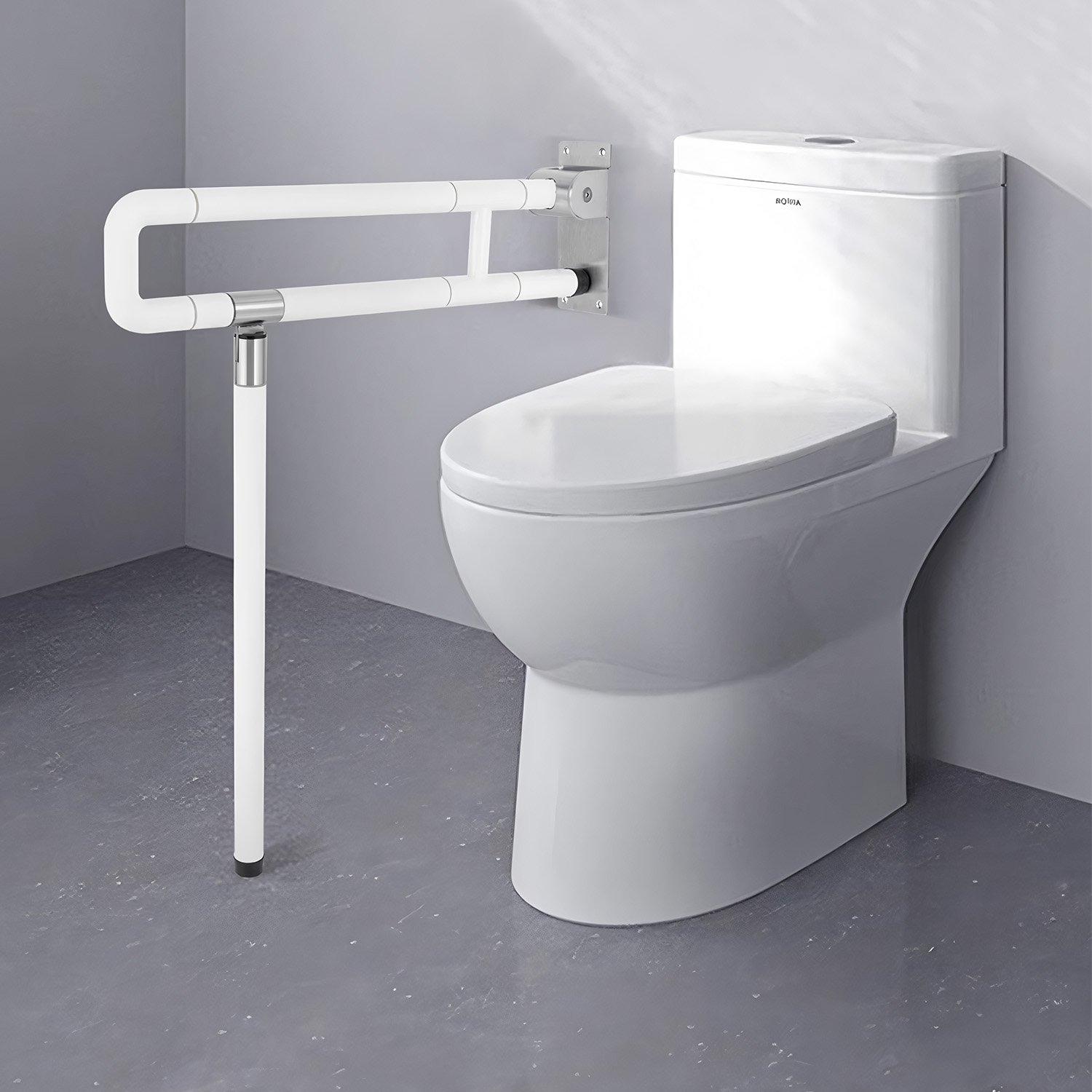 Toilet Grab Bar 23.6 Inch Foldable Stainless for Seniors Elderly Handicap Bathroom