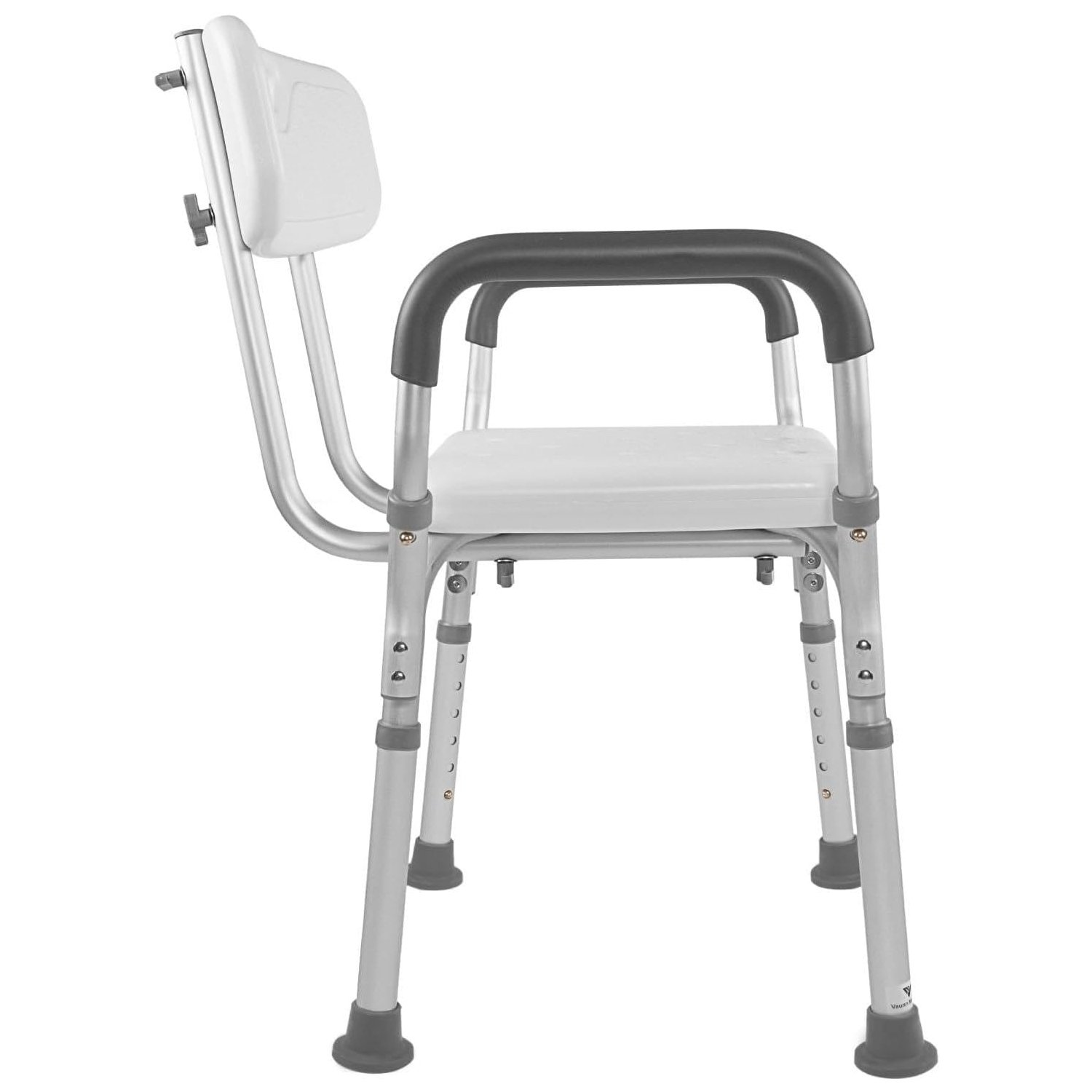 Shower Chair Bath Seat with Padded Arms, Removable Back and Adjustable Legs for Bathtub Safety and Supports Weight up to 350 lbs