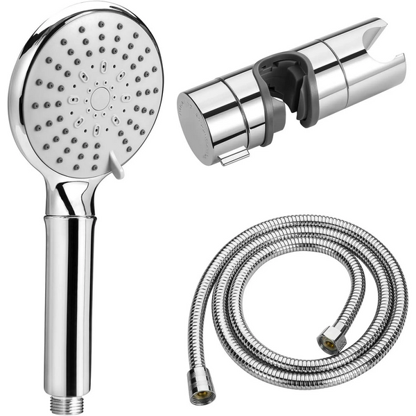 Shower Head with Hose and Showerhead Holder Bracket, Handheld Shower Universal Fitting with Adjustable 5 Sprays Modes for Slide Bar