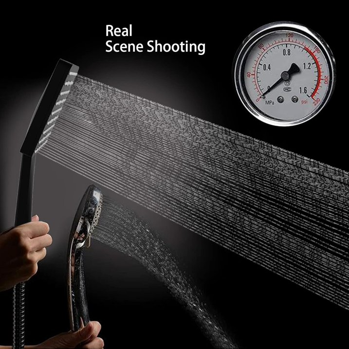 High Pressure Shower Head and Hose Set 1.8M, Universal Large Power Handheld Shower Head for Bath with 6 Spray Modes for Low Water Pressure