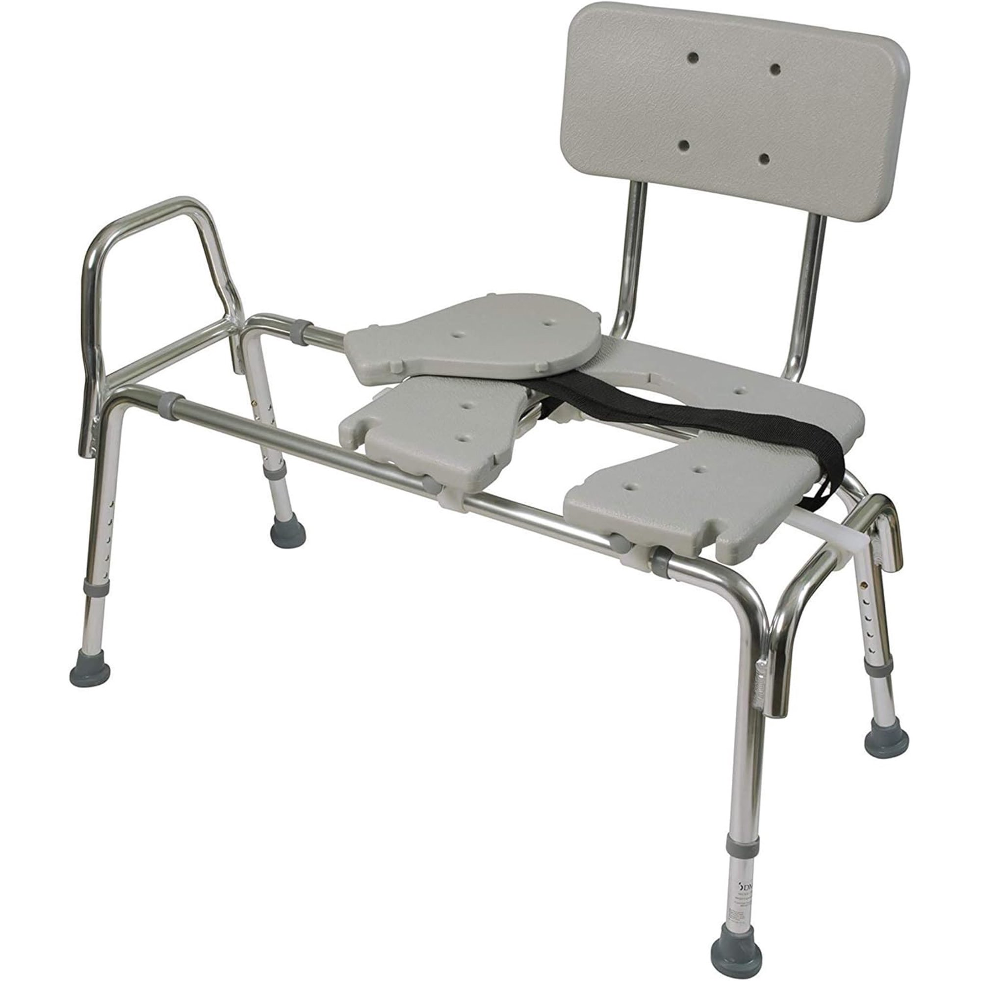 Tub Transfer Bench and Shower Chair with Non Slip Aluminum Body, FSA Eligible, Adjustable Seat Height and Cut Out Access, Holds Weight up to 400 Lbs, Bath and Shower Safety, Transfer Bench