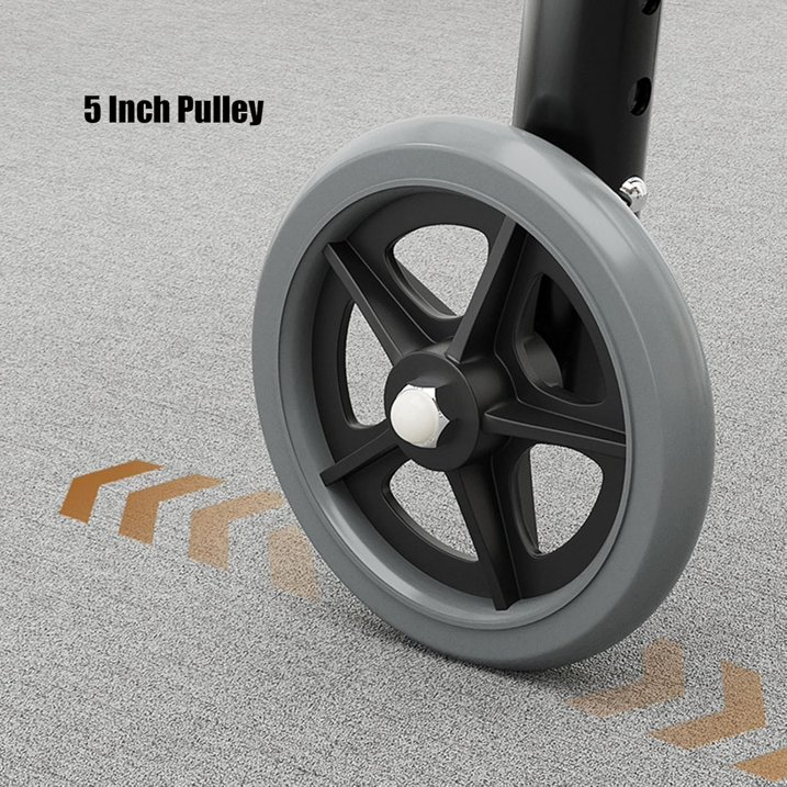 Folding Walking Frame with Wheels and Seat,Stand-Assist Walking Aids, Folding Standard Walker Wheeled Walker Rollator with Wheels