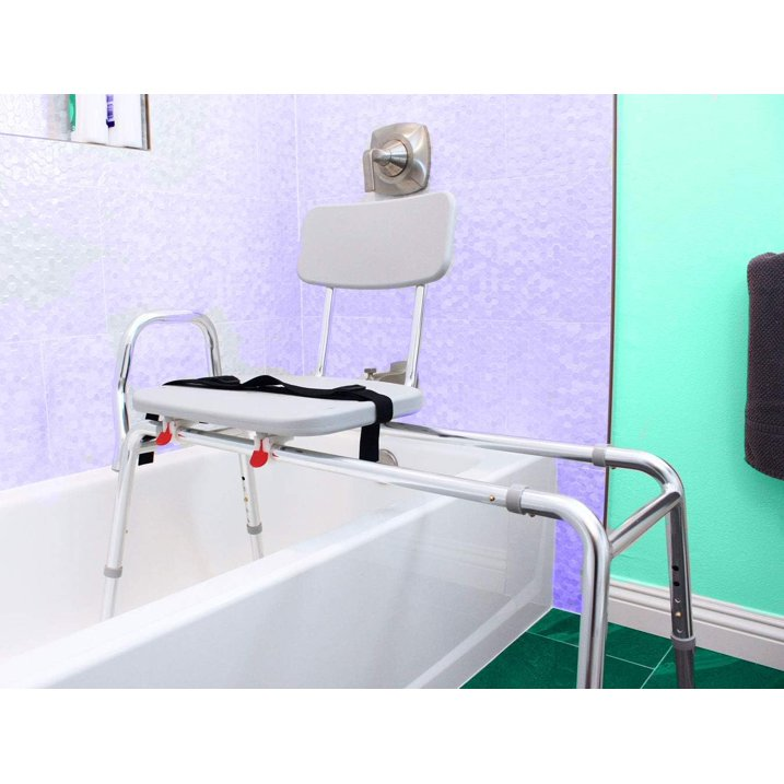 Shower Chair & Tub Transfer Bench Height Adjustable, Heavy-Duty Capacity Up To 400 LBs for Elderly & Disabled