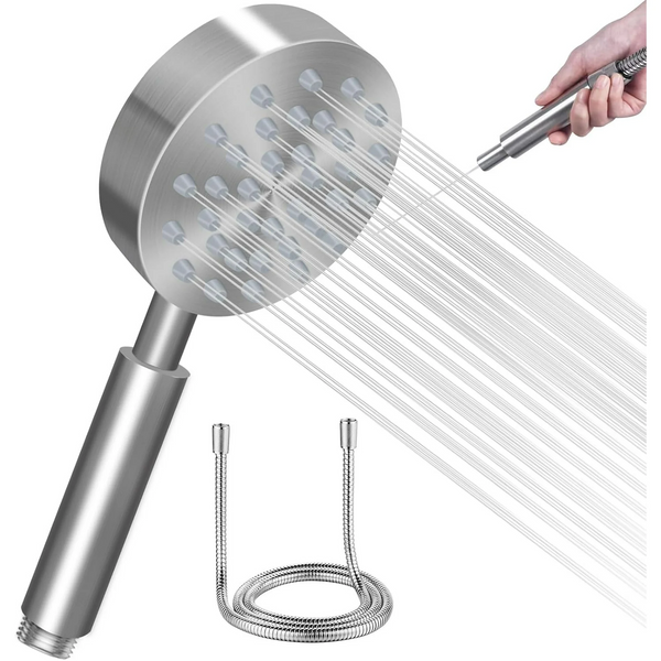 Shower Head and Hose, High Pressure Shower Heads, 304 Stainless Steel Shower Head, Universal Powerful Handheld Showerhead with Jet Spray Mode for Cleaning Bathroom, Tub